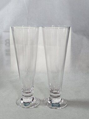 Set of Two Waterford Marquis Pilsner Glasses 9.5”